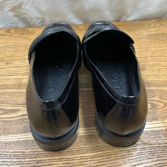 Karl Lagerfeld Paris Womens Madlen Black Leather Loafer Flats – US 8.5M / EU 39B - Picture 4 of 12